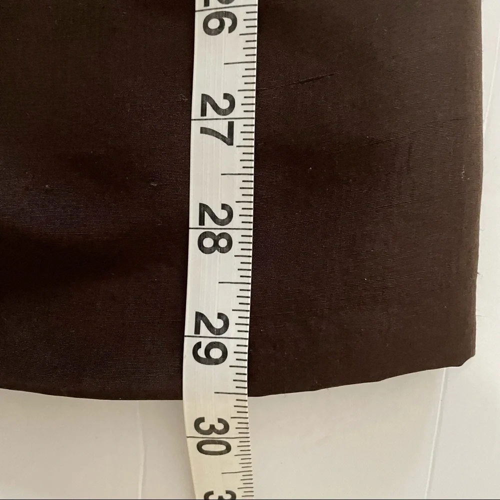 Jenny Yoo Brown Silk Shantung Strapless Dress Size 0‎